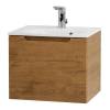 Тумба с раковиной Belbagno Etna ETNA-600-1C-SO-RN-P 59.6x39.2x40 Rovere Nature подвесная с одним выкатным ящиком фото 3