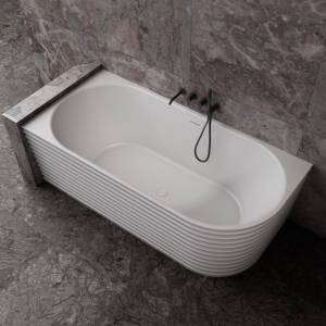 Ванна из искусственного камня Abber Stein AS9651 L 170x80 белая матовая