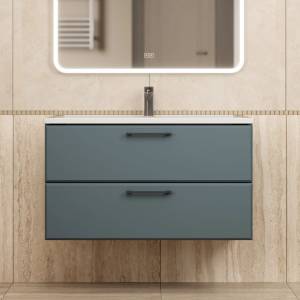 Тумба с раковиной Uperwood Foster New подвесная, серый графит, 90 см Тумба с раковиной Uperwood Foster New подвесная, серый графит, 90 см