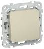 Выключатель 1-клавишный проходной IEK Flite FI-V12-0-10-1-K37 шампань