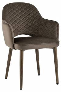 Стул Stool Group Венера Диамант MC16-2YS KD HLR-49 (NP) 2X велюр коричневый, ножки дерево (набор 2 шт)