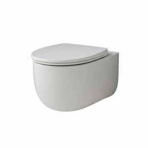 Унитаз подвесной La Fenice Terra FNC-09-TER-UP безободковый, с крышкой-сиденьем микролифт, белый глянцевый