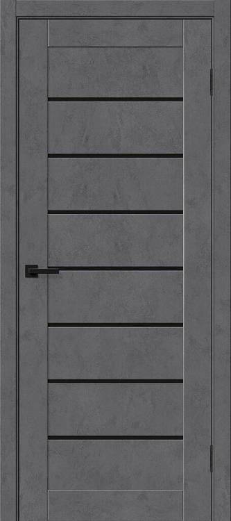 Межкомнатная дверь Bravo Браво-22 полотно Slate Art, cтеклянная вставка Black Shine 600x2000