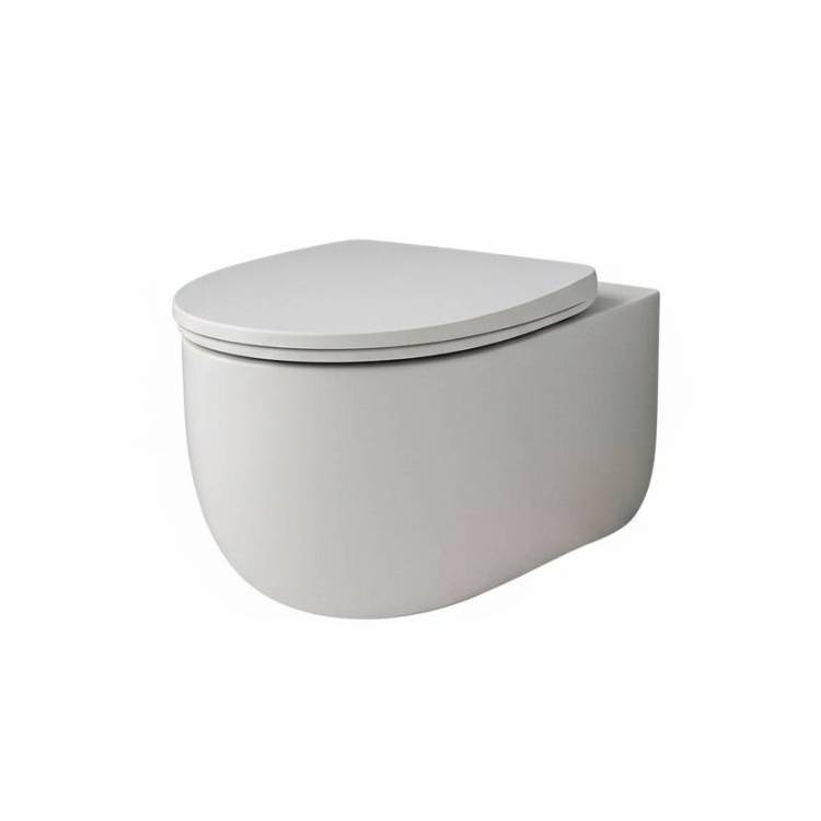 Унитаз подвесной La Fenice Terra FNC-09-TER-UP безободковый, с крышкой-сиденьем микролифт, белый глянцевый