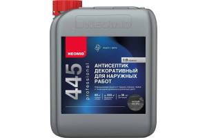 Антисептик декоративный для наружных работ Neomid 445 черный янтарь 5 кг