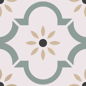 Керамогранит Smile Tile Эклектика Арабески зеленый 20x20