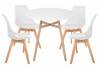 Обеденная группа Woodville Номиа 80 527487 white, wood, стулья экокожа