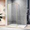 Душевая перегородка Veconi Korato KR81G-120-01-C8 профиль брашированное золото, стекло прозрачное, 120x200