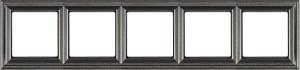 Рамка 5-постовая Jung EcoProfi Deco EPD485AN Антрацит