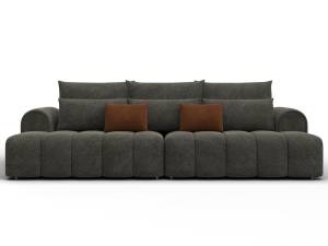 Диван прямой Лига Диванов Лига-139 138126 Laim 10 Темно-Коричневый/ Laim 14 Терракотовый