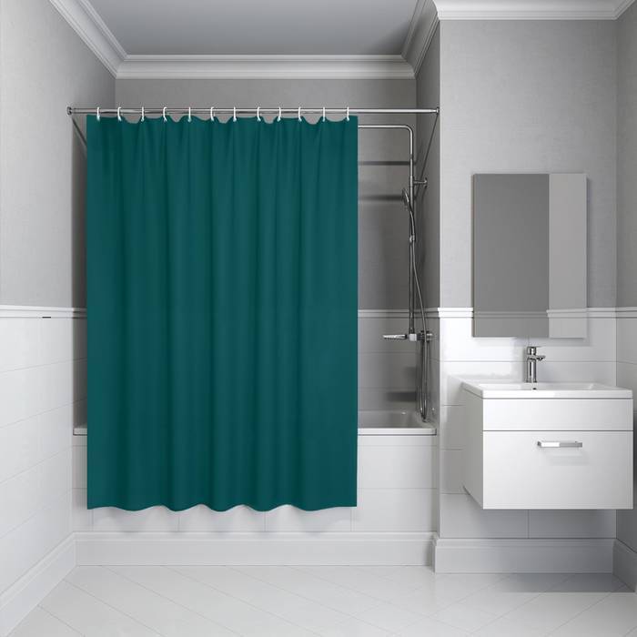 Штора для ванной Iddis Promo P04PE18i11 PE, 200x180, темно-зеленый