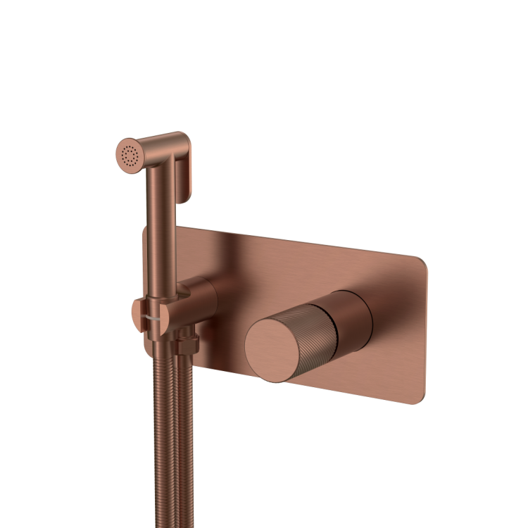 Гигиенический душ Boheme Stick 127-BRB.4 Brushed Bronze ручка Spirale