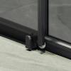 Душевая дверь в нишу MaybahGlass MGD-1290-6 профиль черный, стекло графит матовый, 180x195 фото 5