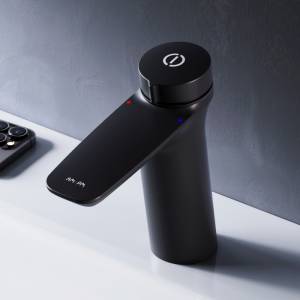 Смеситель для раковины AM.PM Inspire V2.0 F50A02522 TouchReel излив 125 мм, черный, шт.