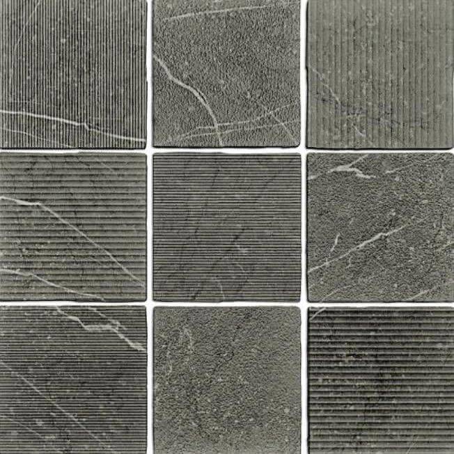 Керамогранит WOW Gea Carved Charcoal 12x12
