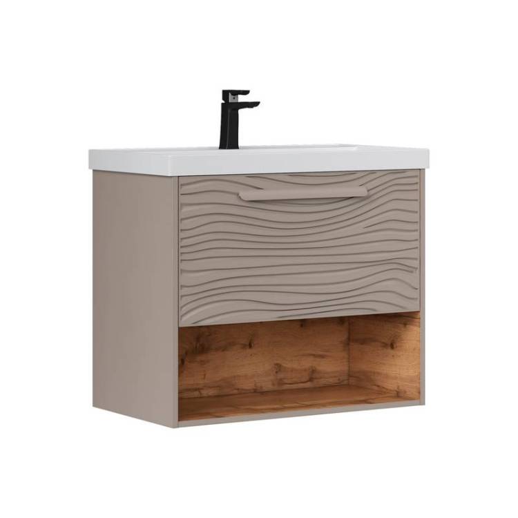 Тумба под раковину Equil Gleam tpGLEAM80.1Y.N-25 подвесная, амарок, дуб вотан, 79x45