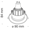 Встраиваемый потолочный светильник Technical Barret DL041-01RG фото 3
