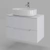 Тумба с раковиной Orange Line Li-80TuwMDF+B04-600W белая матовая, 80.5 см фото 3