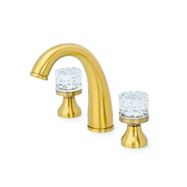 Смеситель для раковины Boheme Crystal 317-CRST бронза