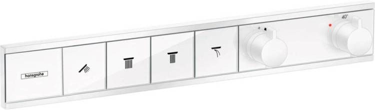 Термостатический смеситель Hansgrohe RainSelect 15382700 для ванны, белый матовый