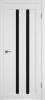 Межкомнатная дверь Владимирская Фабрика Дверей Atum 2 Snow стекло Black Gloss 700x2000