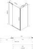 Душевой уголок Vincea Extra VSR-1E101190CL 110x90 см, профиль хром, стекло прозрачное фото 5