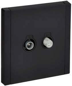 ТВ-розетка TV+SAT IEK Forte&Piano FP-AF20-O-M-K02 черный