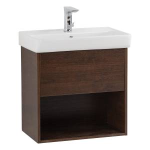 Тумба под раковину Belbagno Neon NEON-600-1C-SO-RS 57.2x34.6x55 Rovere Scuro подвесная с одним выкатным ящиком, с доводчиками