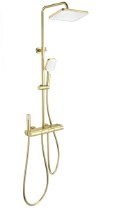 Душевая стойка Wonzon & Woghand WW-B4129-BG с термостатом, золото