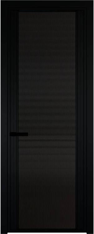 Межкомнатная дверь Profil Doors 2 AGP цвет профиля Черный, стекло безопасное 6 мм мору черный 800x2000