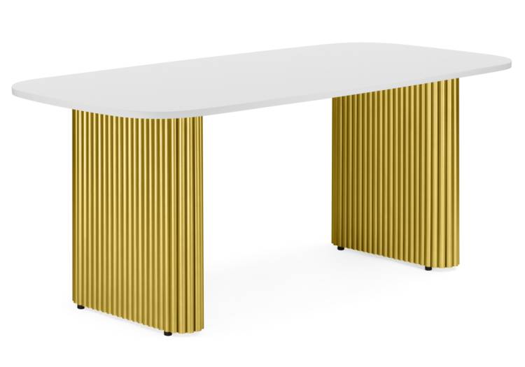 Стол Notta Бавария B 620576 белая пленка шагрень, золото 180x90x75
