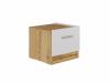 Тумба прикроватная (правая) НК-Мебель Fresco 72516688 Белый/Дуб Вотан 40x40x35.4