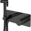 Гигиенический душ Boheme Stick 127-BB Diamond Matt Black, со смесителем, с внутренней частью