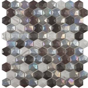 Мозаика Vidrepur Hex Forest Mix (на сетке) 30.7x31.7