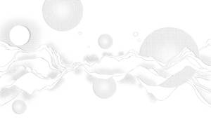 3D Фотообои Artegrafico «Серые абстрактные горы с планетами» LST-059 канвас