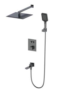 Душевой комплект Wonzon & Woghand WW-88929003-BGM с термостатом, темный графит