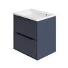 Тумба с раковиной La Fenice Simpla Twin Blu Grigio NFNC-01-SIM-BG-100-2-3-100 синяя матовая, 100 см