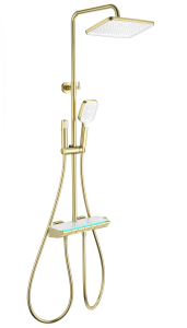 Душевая стойка Wonzon & Woghand WW-B4174-BG с термостатом, золото