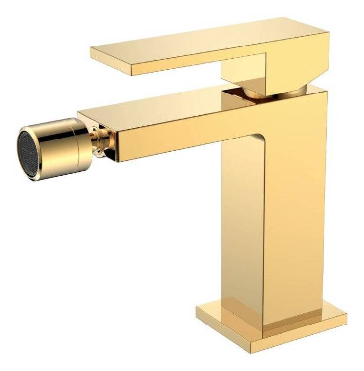 Смеситель для биде Boheme Qubic 476-G Shinny Gold