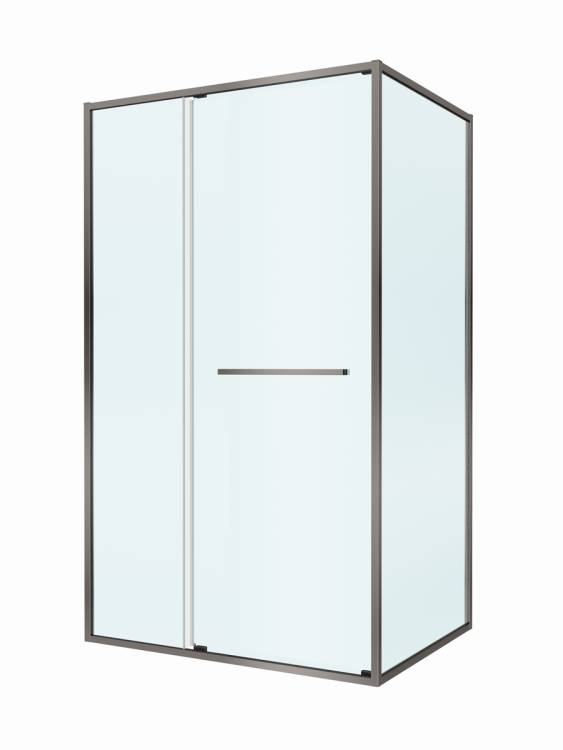 Душевой уголок Cezares LUX-AH-FS-11-120/100-C-GM профиль оружейная сталь, стекло прозрачное, 120x100x195