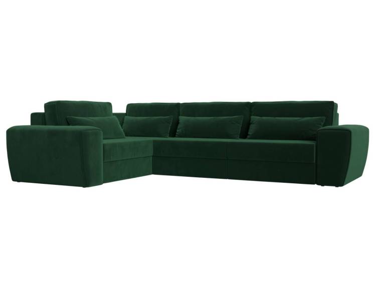 Диван угловой Лига Диванов Лига-008 Long 118710L зеленый, левый