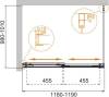Душевой уголок Cezares Tandem Soft AH-2-120/100-P-Cr-R стекло punto фото 6