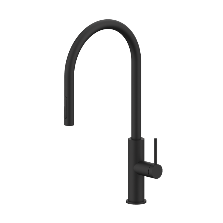 Смеситель для кухни Paulmark Senso Se215180-AN с выдвижным изливом, антрацит