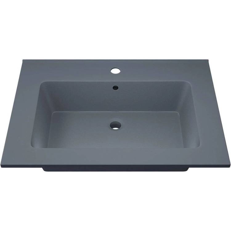 Раковина Uperwood Parma Quartz 291003002 65 см, бетон, серая матовая