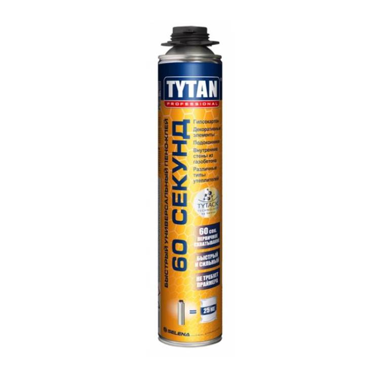 Клей-пена Tytan Gun 60 секунд быстрый 0.75 л