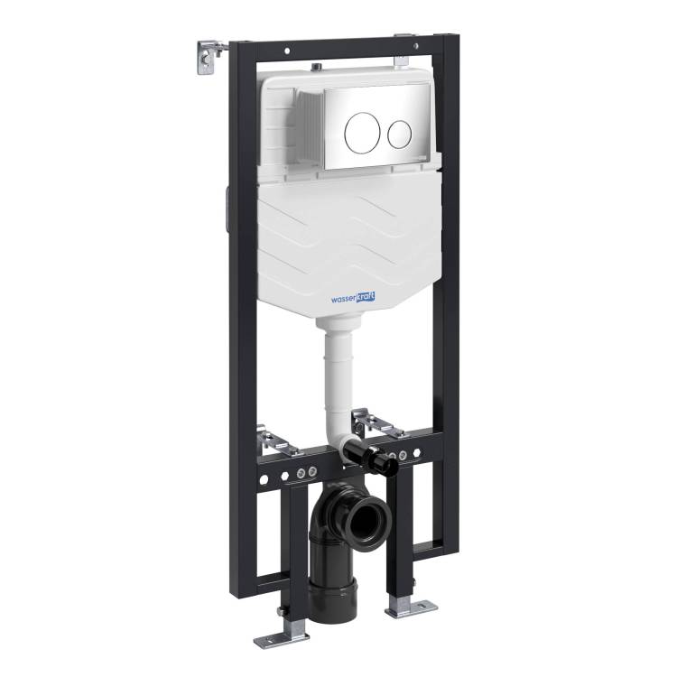 Система инсталляции для унитазов Wasserkraft Vils 56TLT.010.ME.CH02 клавиша хром