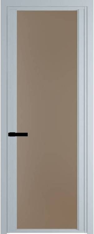 Межкомнатная дверь Profil Doors 2 AGP цвет профиля Серебро, стекло безопасное 6 мм монохром капучино 800x2000