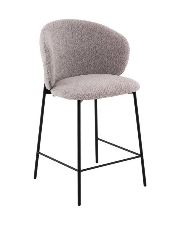 Стул полубарный Stool Group Блейз LV-109-S900-P-01 светло-серый, букле
