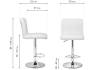 Стул барный Woodville Paskal 15436 хромированный металл, белый фото 2
