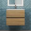 Тумба под раковину Uperwood Barsa 2930205257 подвесная, черная, дуб сонома, 60 см фото 4